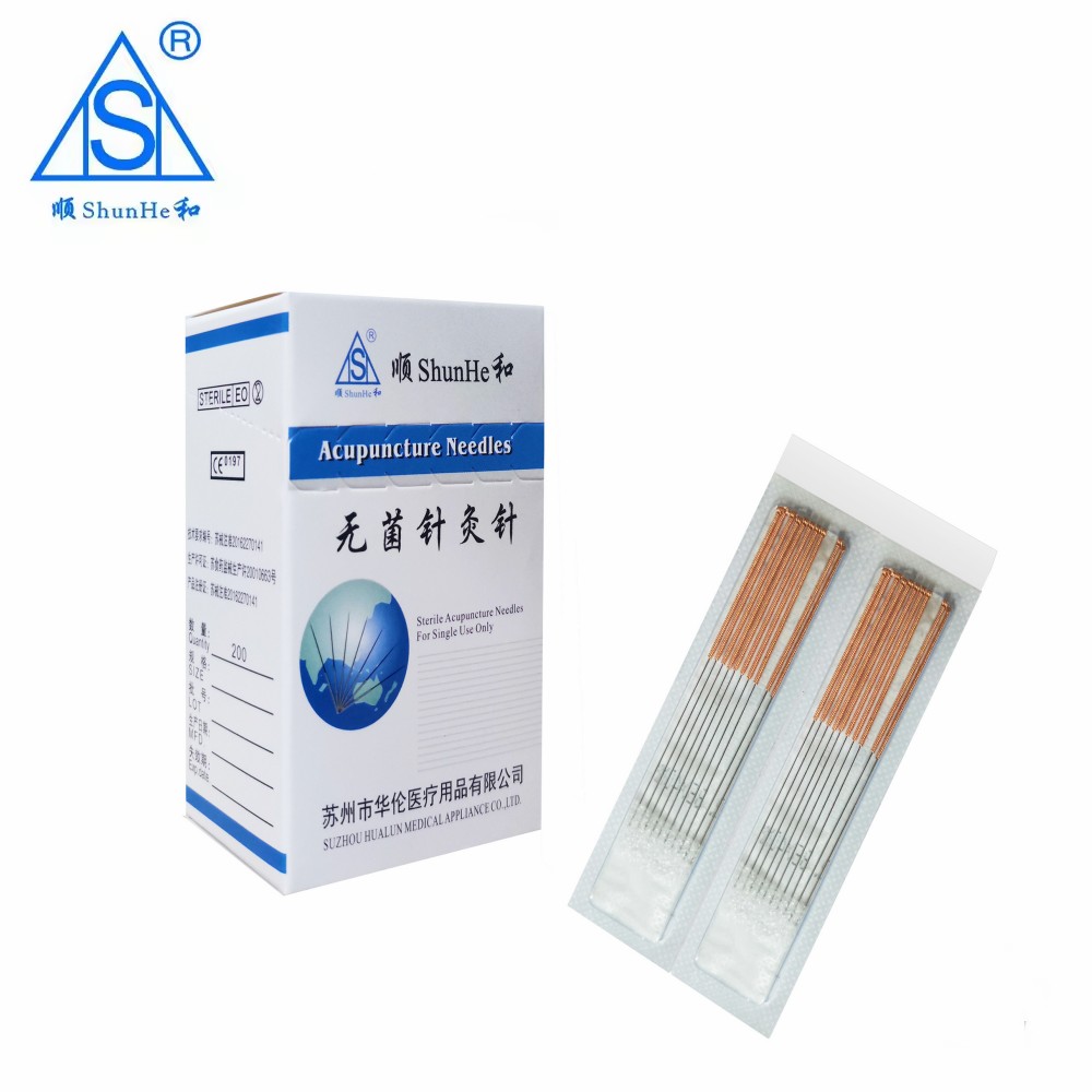 C06 Copper Handle Acupuncture Needle Locate the paper-plastic package 2Opcs/Slice 200pcs/Box 20000PCS/CTN