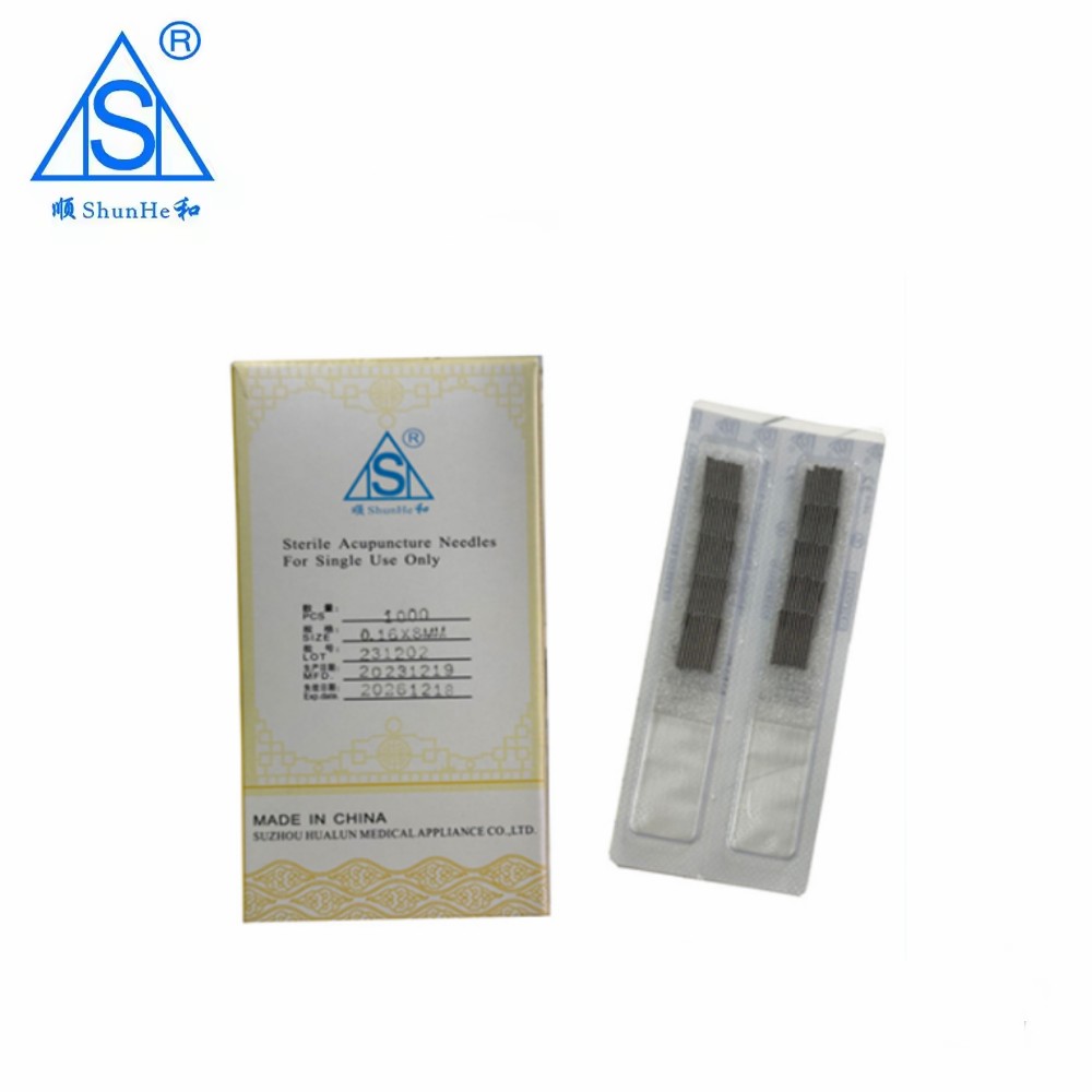 AA06 FLAT HANDLE Acupuncture Needles Locate the paper-plastic package 100pcs/Slice 1000pcs/Box 50000PCS/CTN